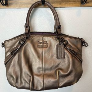 Coach Purse | Bronze Leather handbag | hobo